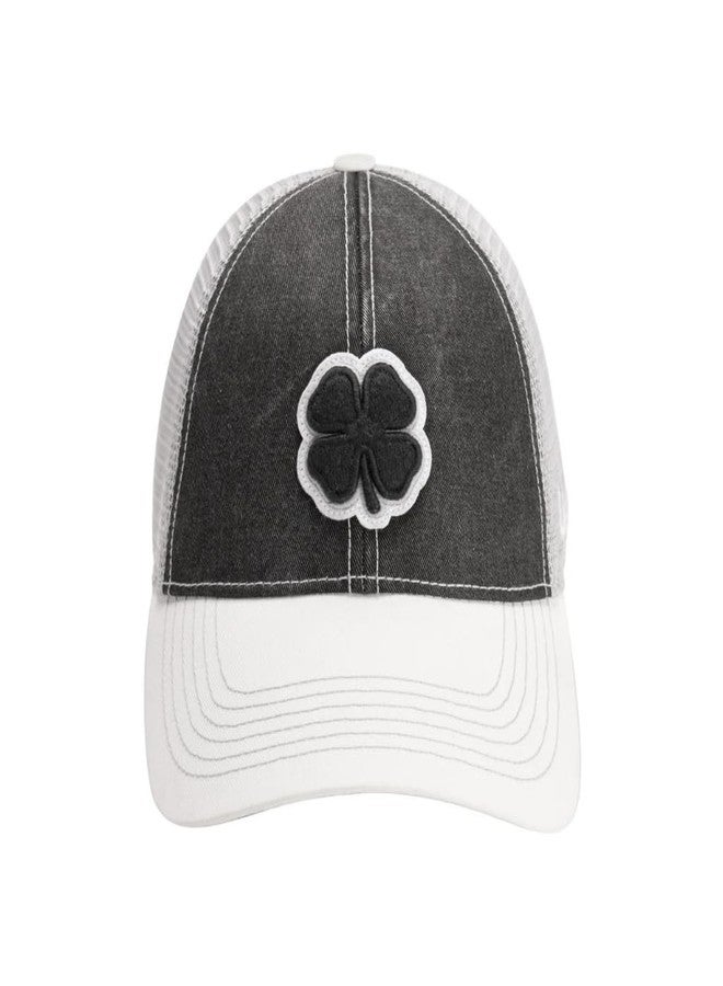 Black Clover Two-Tone Vintage 21 Snapback Adjustable Cap Mesh Trucker Golf Hat